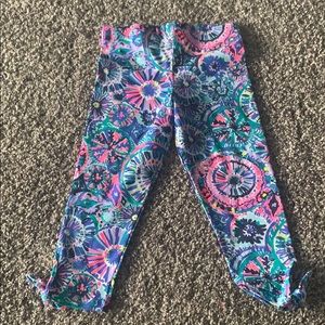 Lily Pulitzer girls cropped leggings M (6/7)